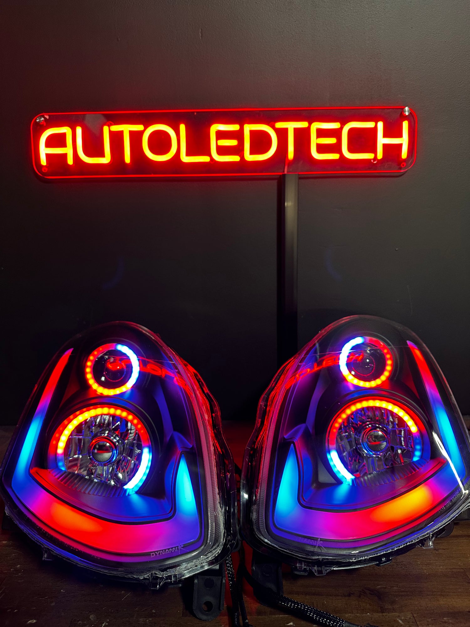 2003-2007 Infiniti G35 Coupe RGBW Flow Series LED Halo DRL Custom Headlights