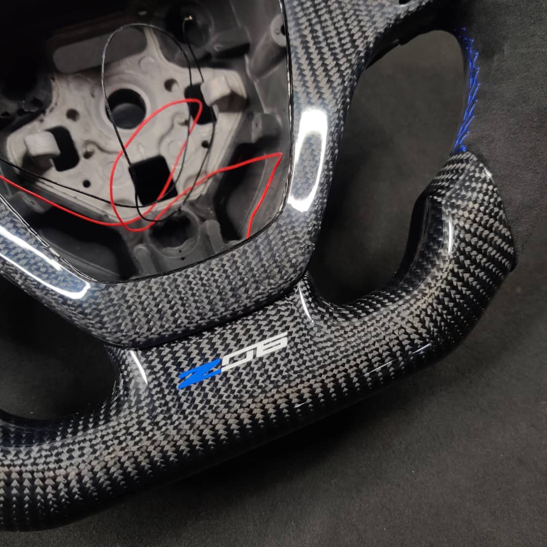 2014-2019 C7 Corvette Carbon Fiber Steering Wheel w/ LED RPM Display