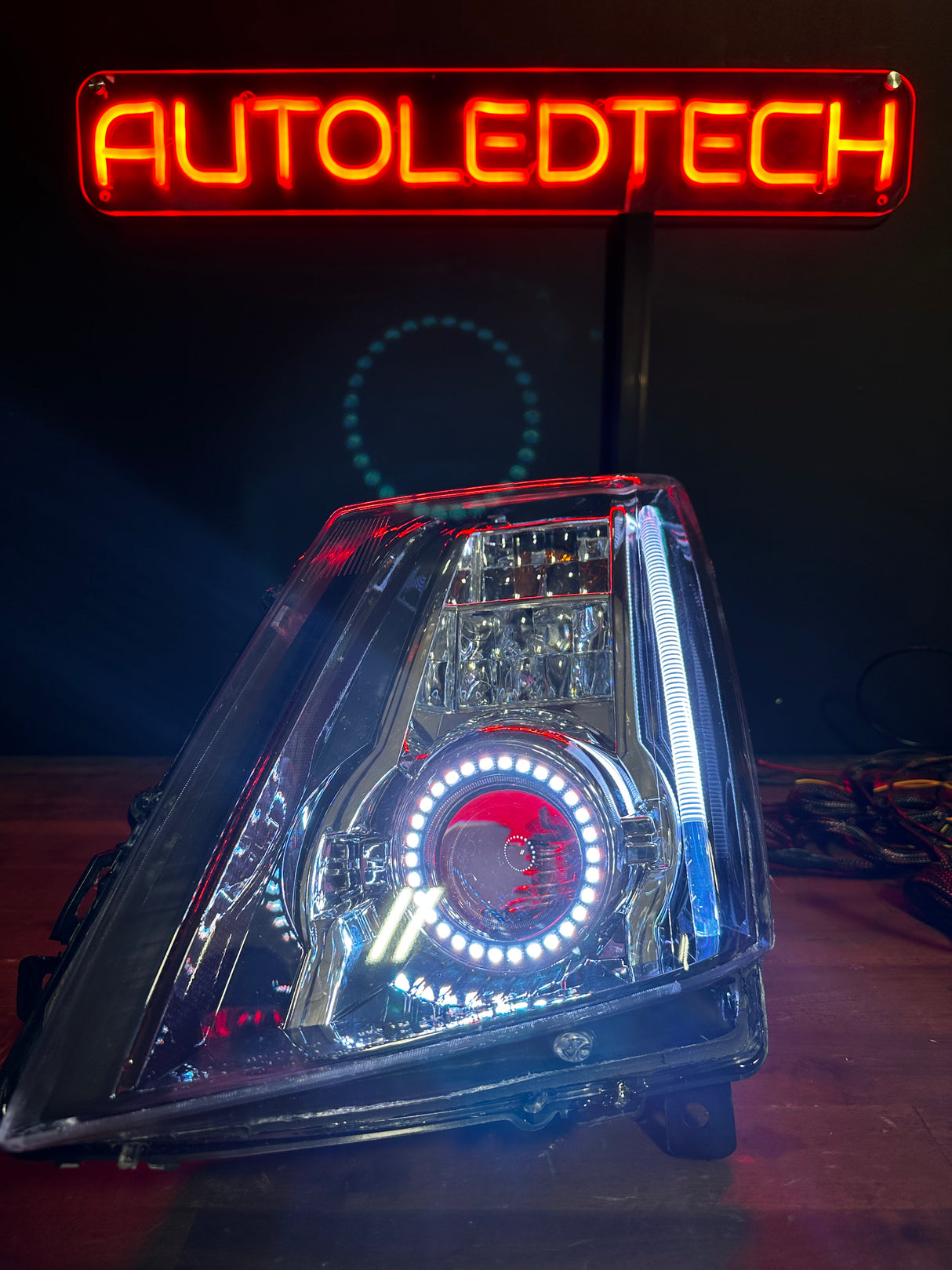 2008-2015 Cadillac CTS CTS-V RGBW Flow Series LED Halo DRL Headlights