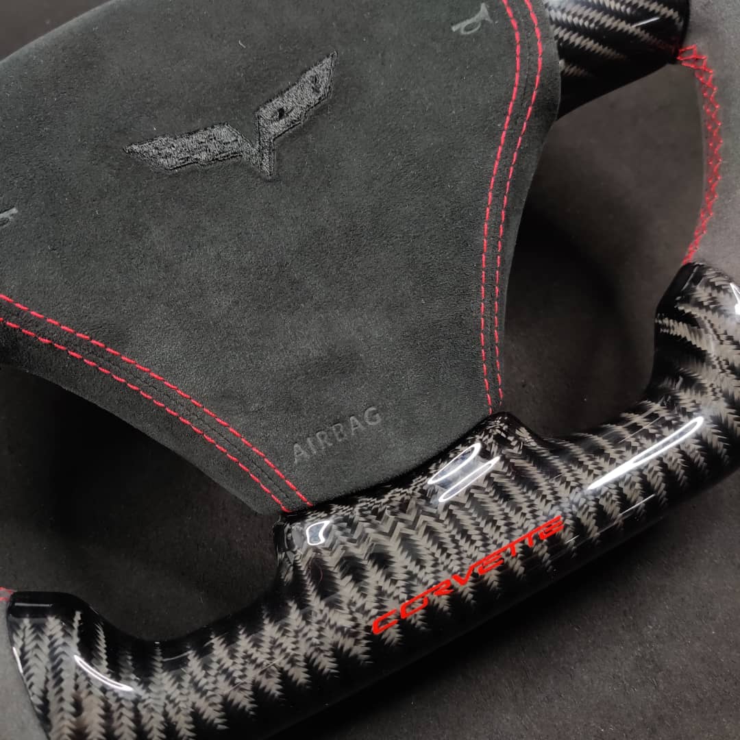2006-2013 C6 Corvette Custom Carbon Fiber Steering Wheel - AutoLEDTech.com