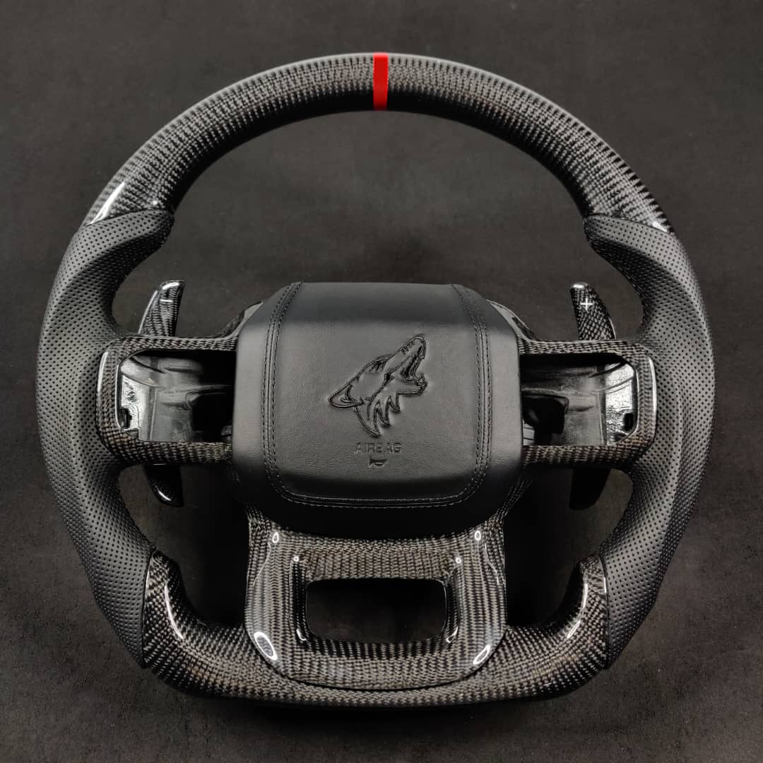 2021-2026+ Ford F150 & Raptor Custom Carbon Fiber LED Steering Wheel