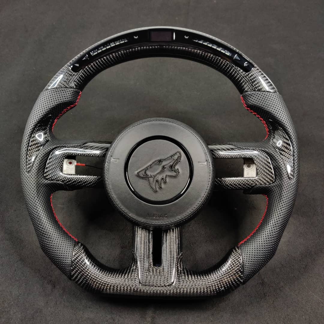 2005-2014 Ford Mustang Carbon Fiber Steering Wheel - AutoLEDTech.com