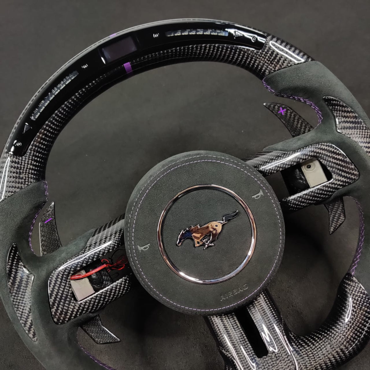 2005-2014 Ford Mustang Carbon Fiber Steering Wheel - AutoLEDTech.com