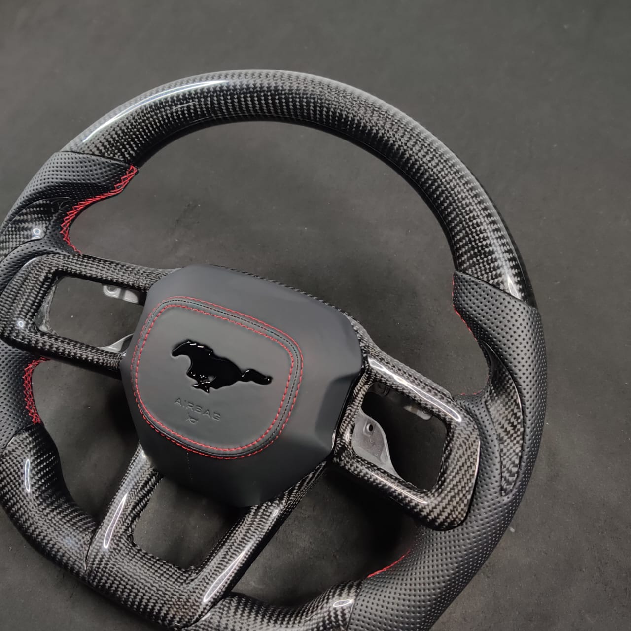 2024+ Ford Mustang S650 Carbon Fiber LED Steering Wheel