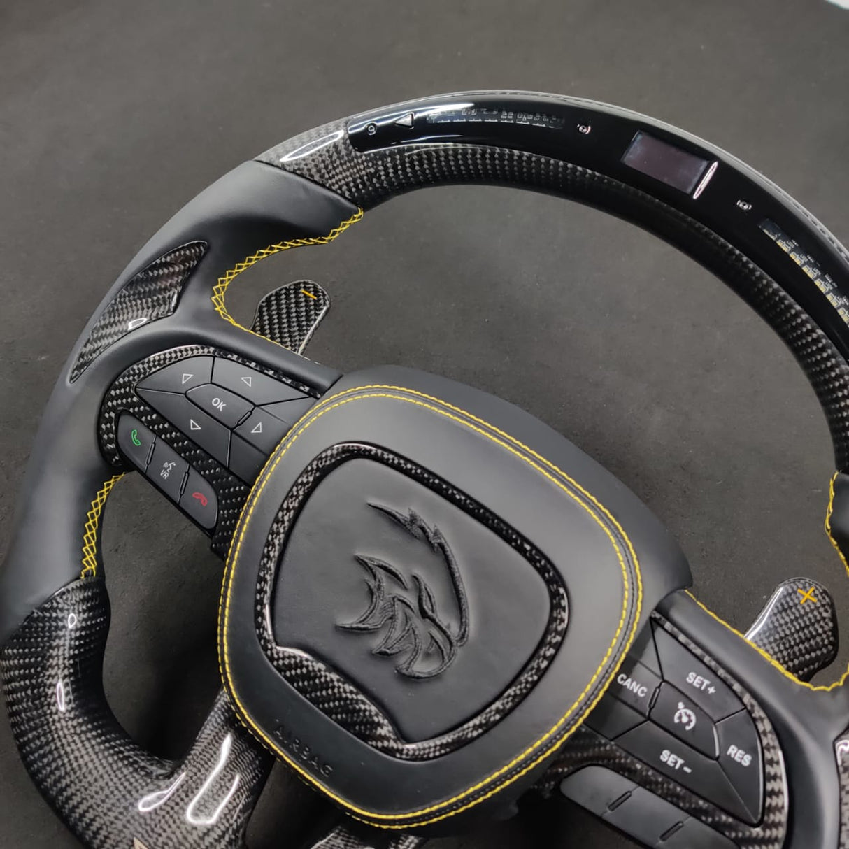 2019-2026+ Jeep Wrangler JL Gladiator JT Custom Carbon Fiber Steering Wheel