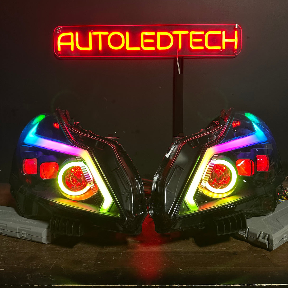 2010-2015 Infiniti G37/G25/Q60 RGB Flow Series LED DRL Headlights