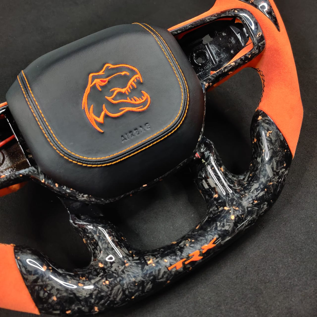 2021-2026+ Ram TRX 1500 Custom Carbon Fiber Steering Wheel - AutoLEDTech.com