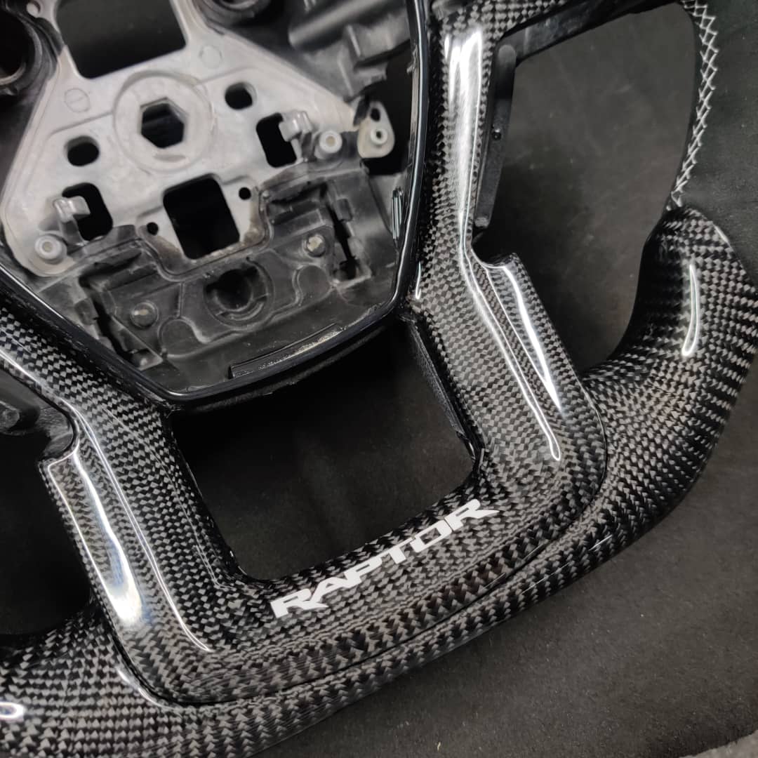 2015-2020 Ford Raptor F150 Custom Carbon Fiber Steering Wheel - AutoLEDTech.com