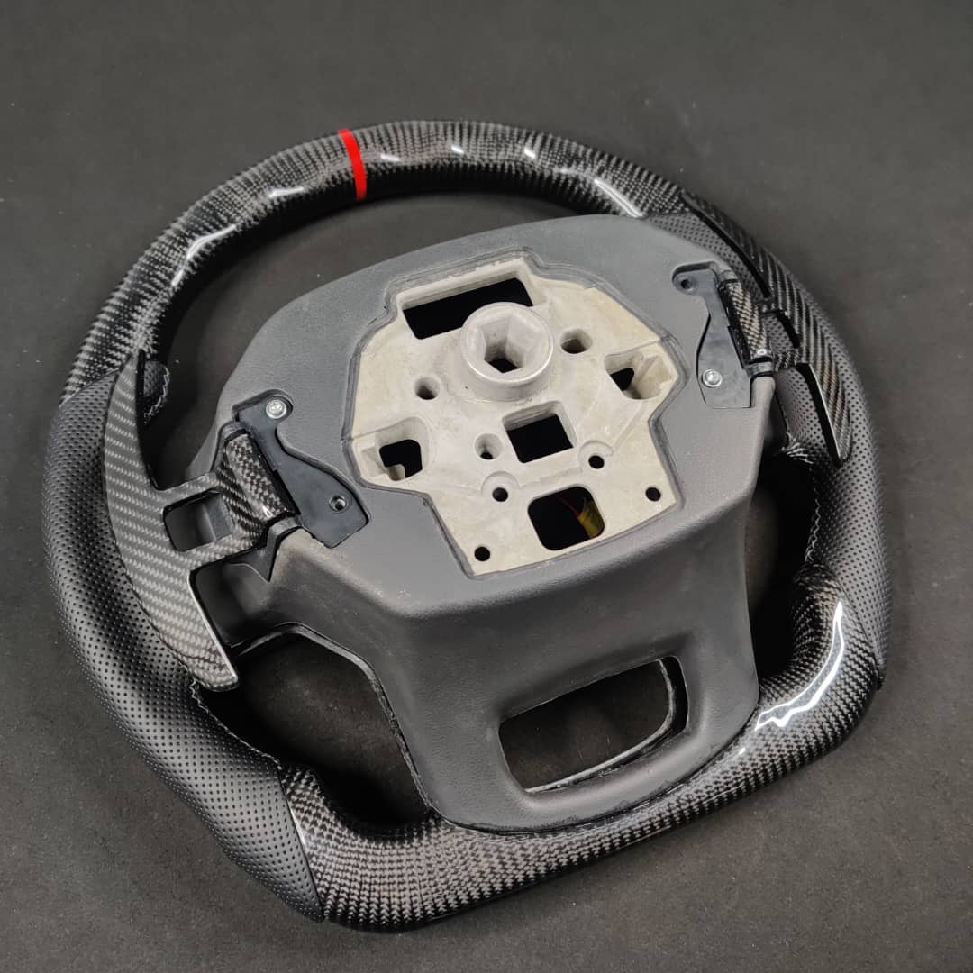 2023-2026+ Ford Super Duty F250 Custom Carbon Fiber Steering Wheel - AutoLEDTech.com