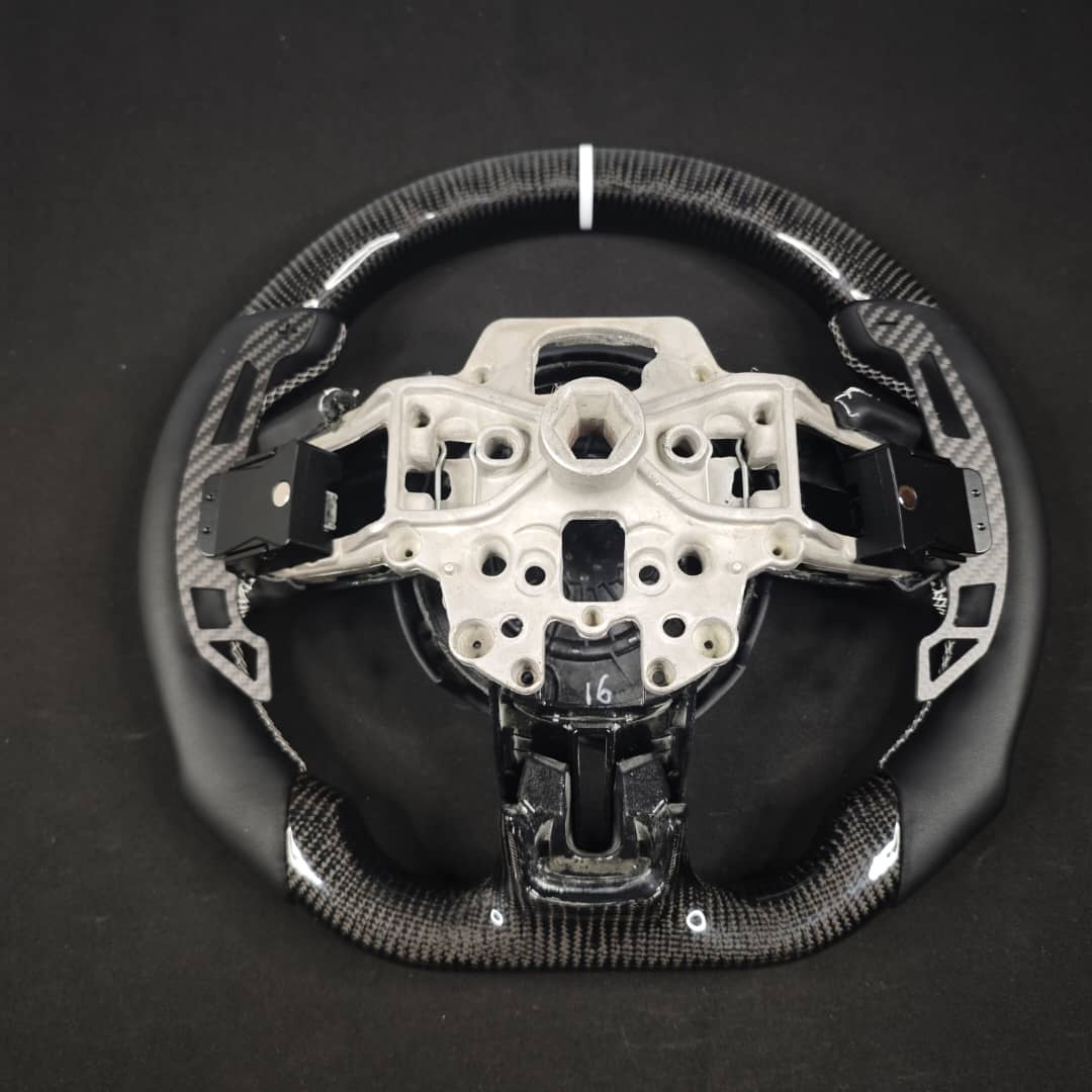 2005-2014 Ford Mustang Carbon Fiber Steering Wheel - AutoLEDTech.com