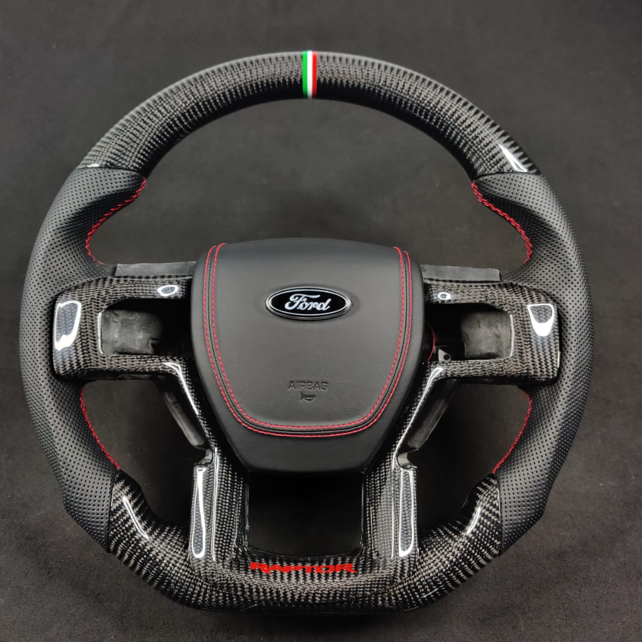 2017-2022 Ford Super Duty F250 Custom Carbon Fiber Heated Steering Wheel w/ LED Display