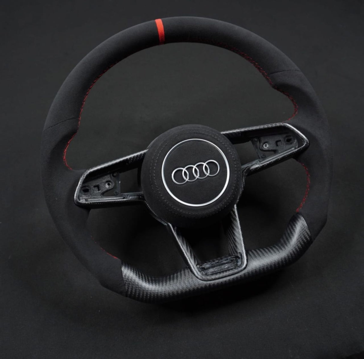 2015-2024 Audi R8 TTRS Custom Carbon Fiber Steering Wheel - AutoLEDTech.com
