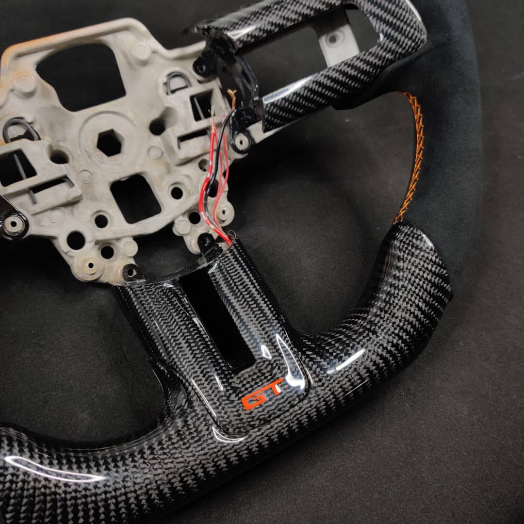 2005-2014 Ford Mustang Carbon Fiber Steering Wheel - AutoLEDTech.com