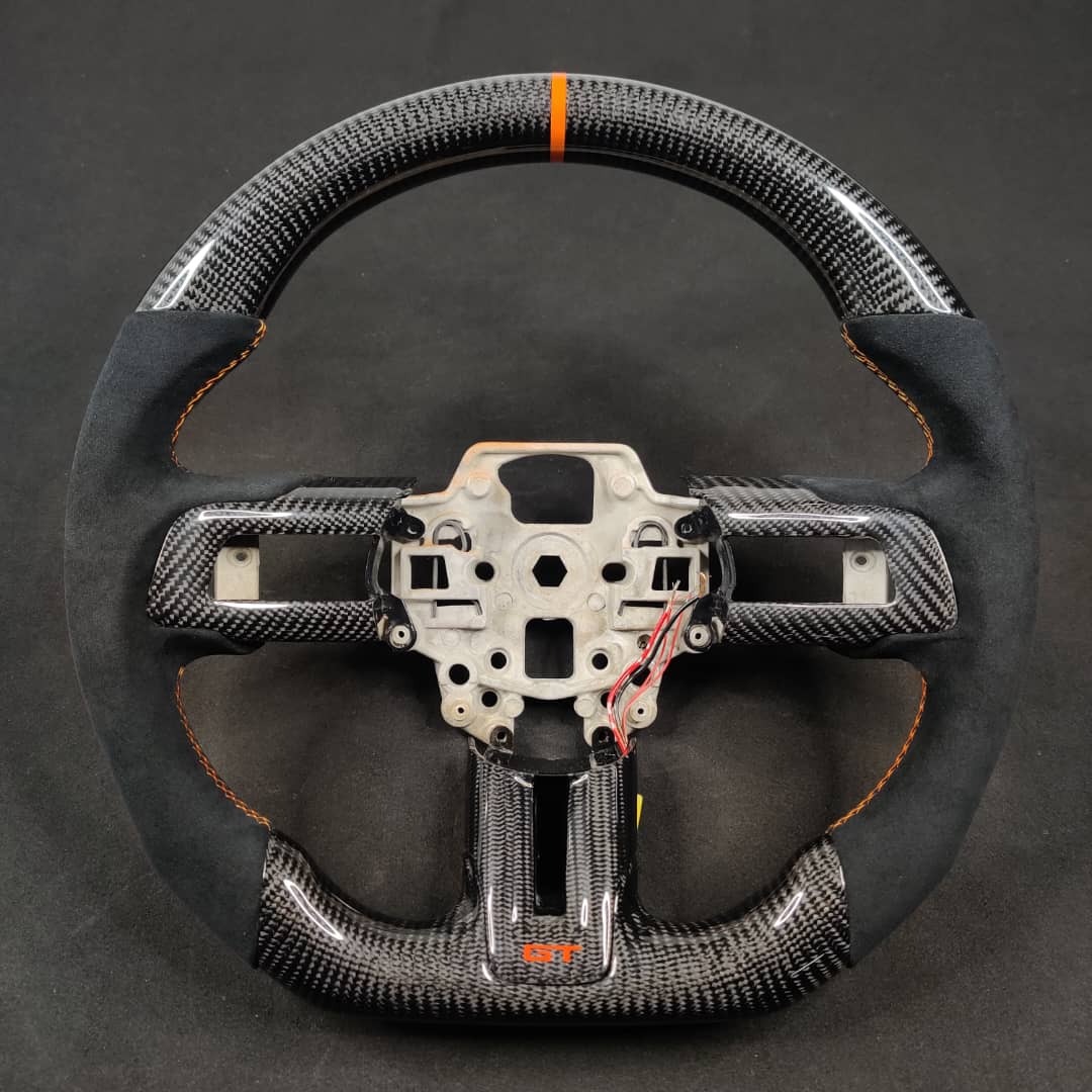 2005-2014 Ford Mustang Carbon Fiber Steering Wheel - AutoLEDTech.com