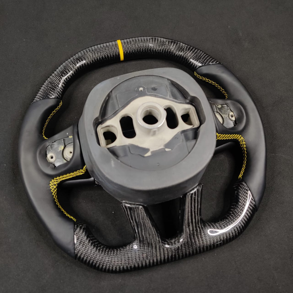 2014-2021 Jeep Trackhawk SRT Custom Carbon Fiber Steering Wheel w/ LED RPM Display - AutoLEDTech.com