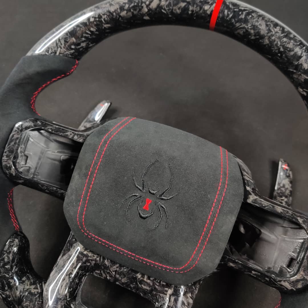 2023-2026+ Ford Super Duty F250 Custom Carbon Fiber Steering Wheel - AutoLEDTech.com