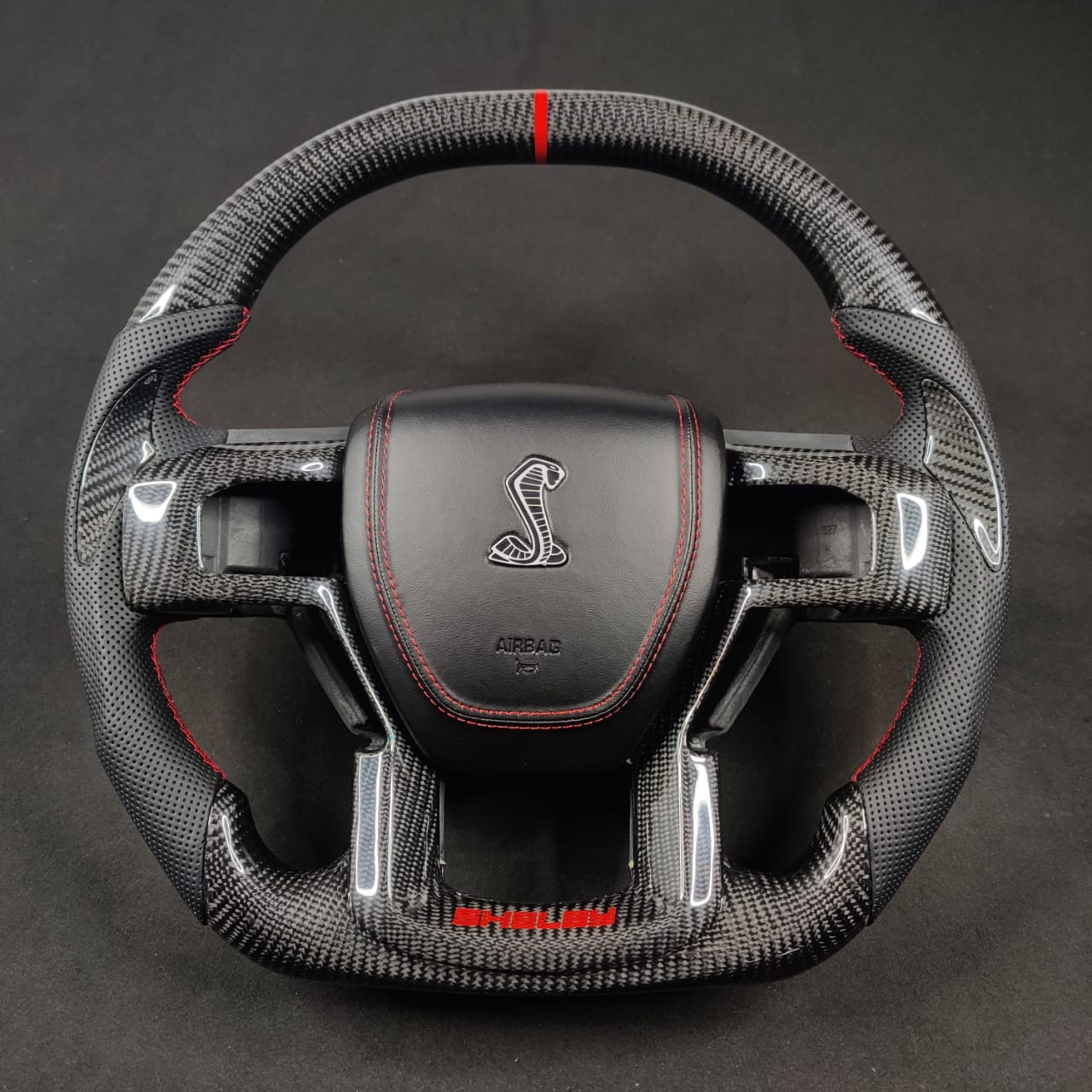 2017-2022 Ford Super Duty F250 Custom Carbon Fiber Heated Steering Wheel w/ LED Display