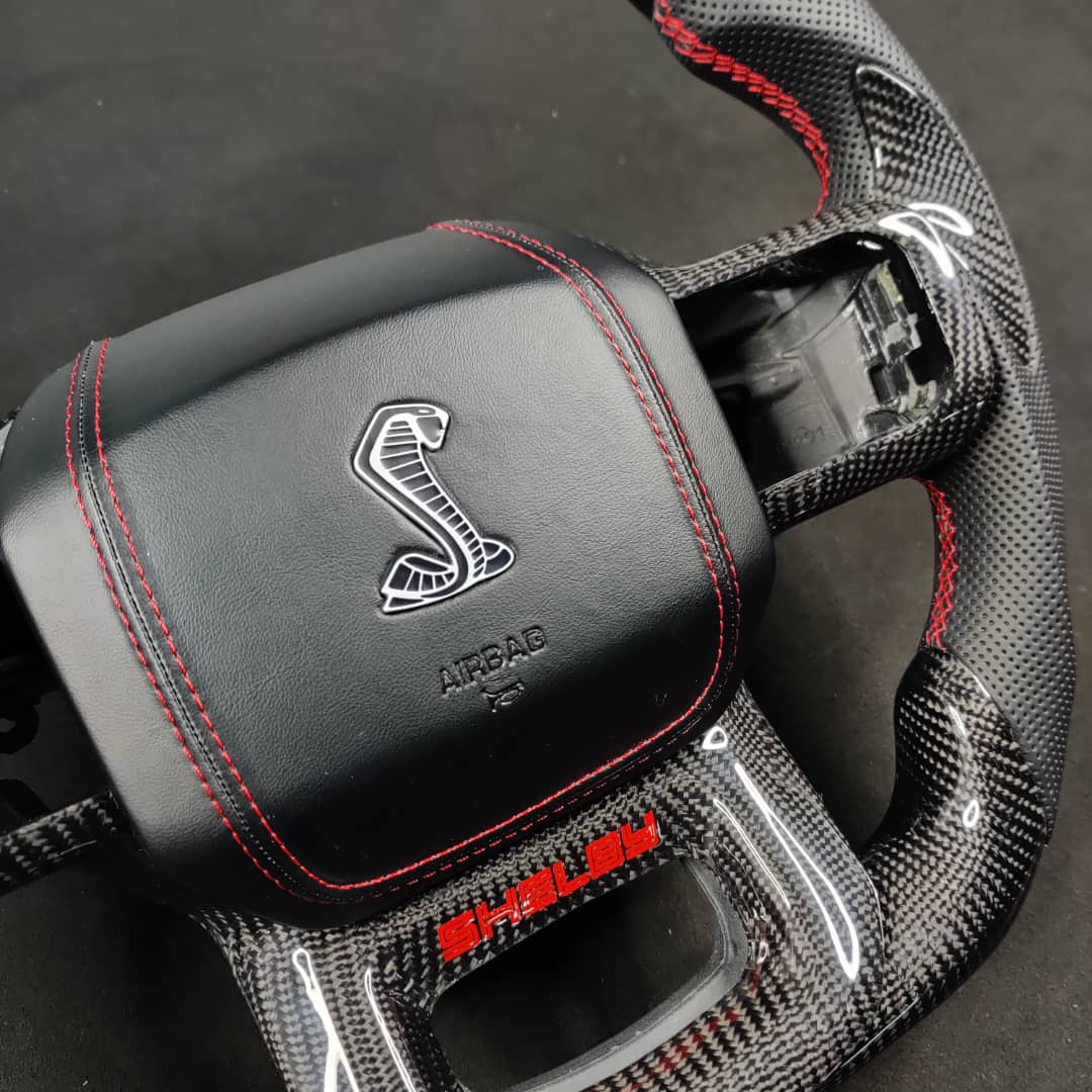 2023-2026+ Ford Super Duty F250 Custom Carbon Fiber Steering Wheel - AutoLEDTech.com