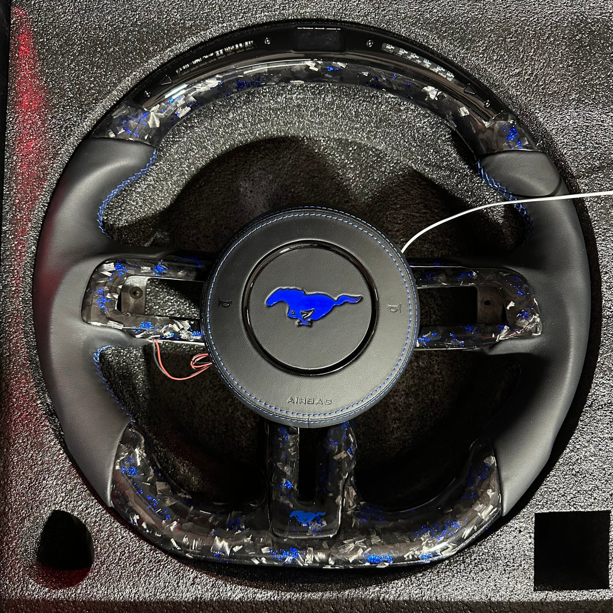 2015-2023 Ford Mustang RGB LED Custom Airbag Cover - AutoLEDTech.com