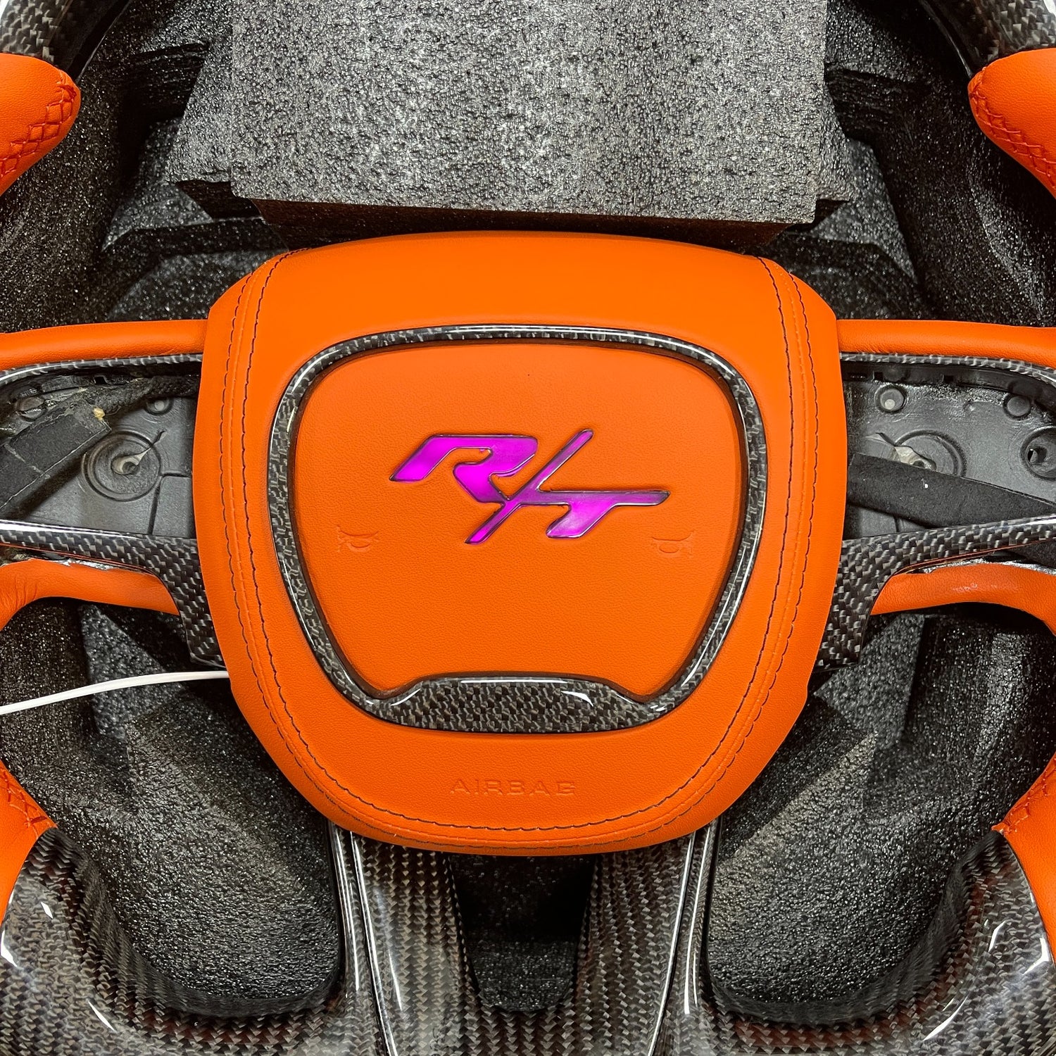 2015-2023 Dodge Charger Challenger Custom Carbon Fiber LED Steering Wheel