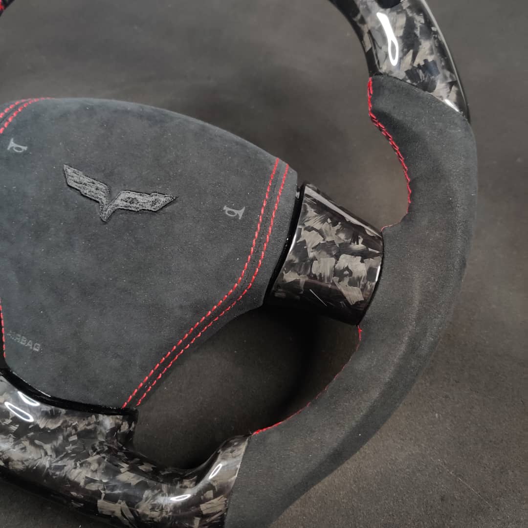 2006-2013 C6 Corvette Custom Carbon Fiber Steering Wheel - AutoLEDTech.com