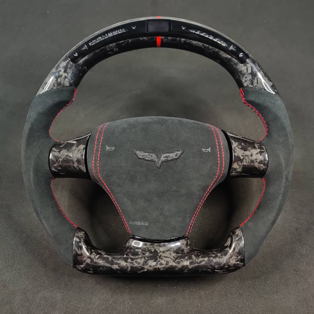 2006-2013 C6 Corvette Custom Carbon Fiber Steering Wheel - AutoLEDTech.com