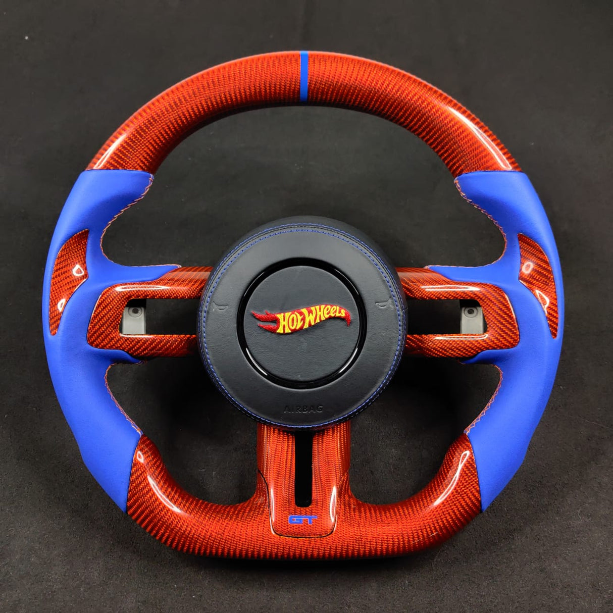 2015-2023 Ford Mustang Carbon Fiber Steering Wheel - AutoLEDTech.com