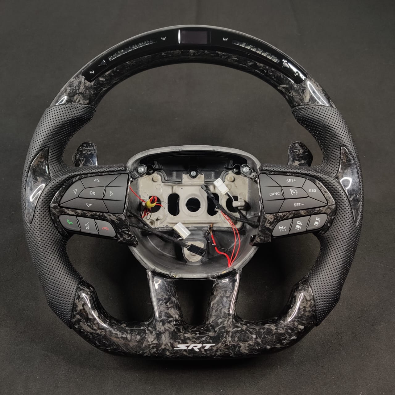 2015-2023 Dodge Charger Challenger Custom Carbon Fiber LED Steering Wheel