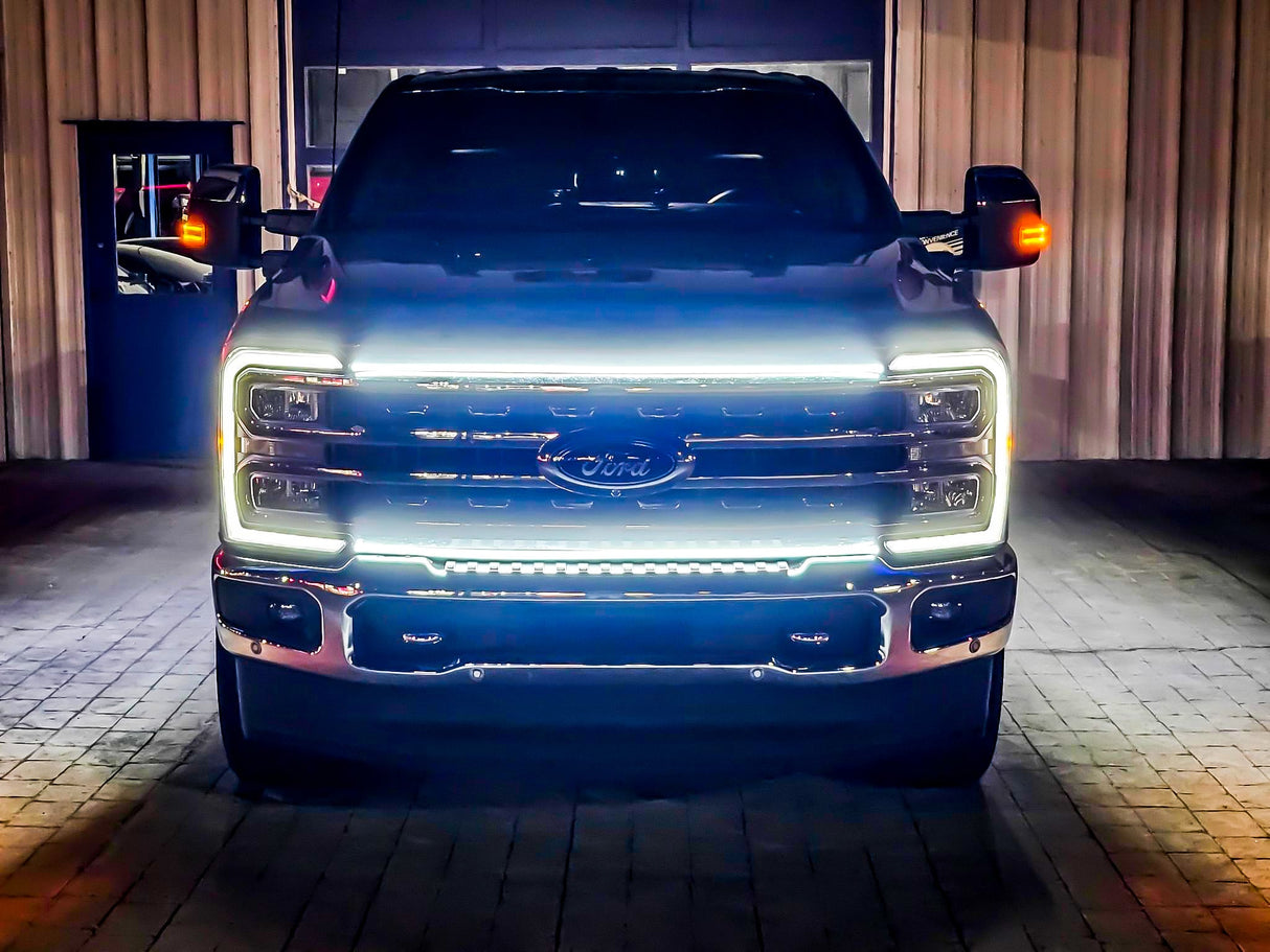 2023-2026+ Ford Super Duty F250 F350 LED Grill Accent Lights Bar Kit - AutoLEDTech.com
