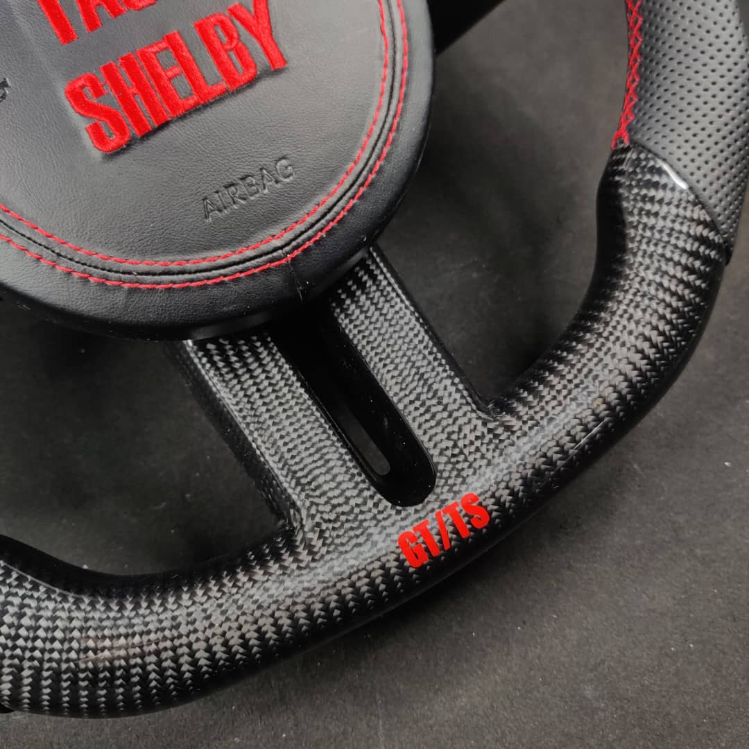 2005-2014 Ford Mustang Carbon Fiber Steering Wheel - AutoLEDTech.com
