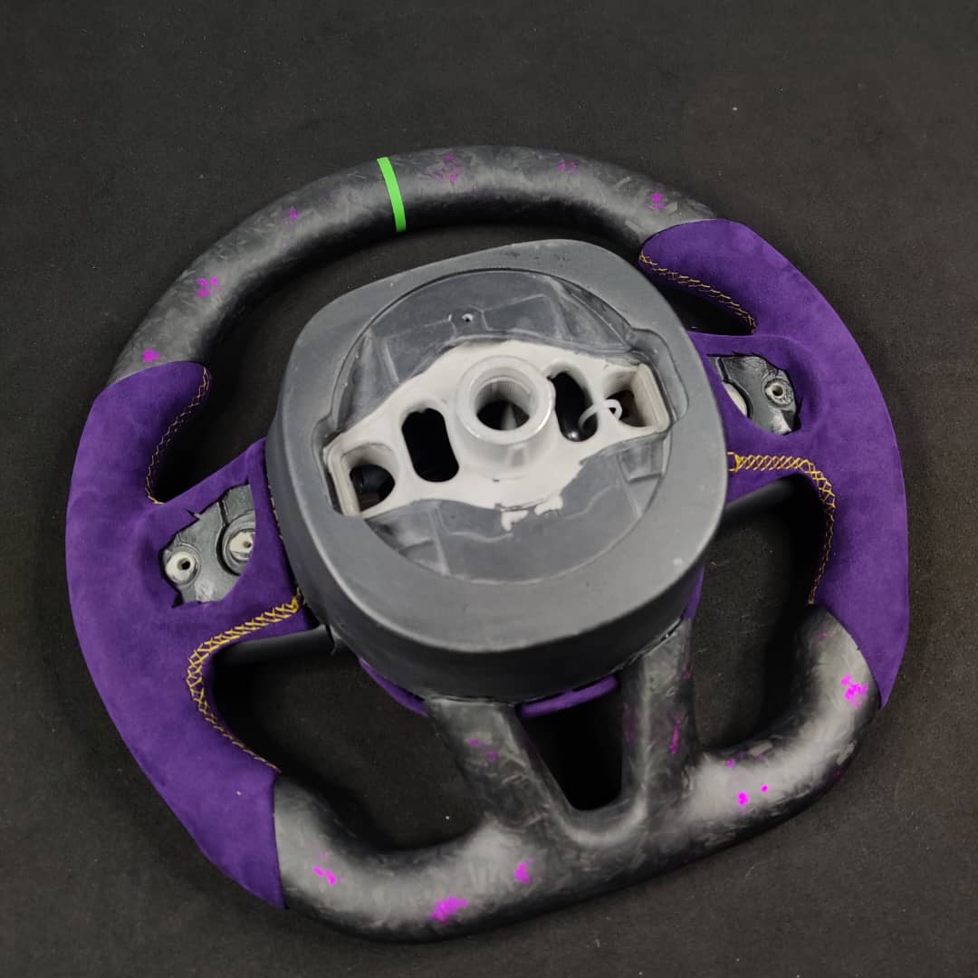 2015-2023 Dodge Charger Challenger Custom Carbon Fiber LED Steering Wheel - AutoLEDTech.com