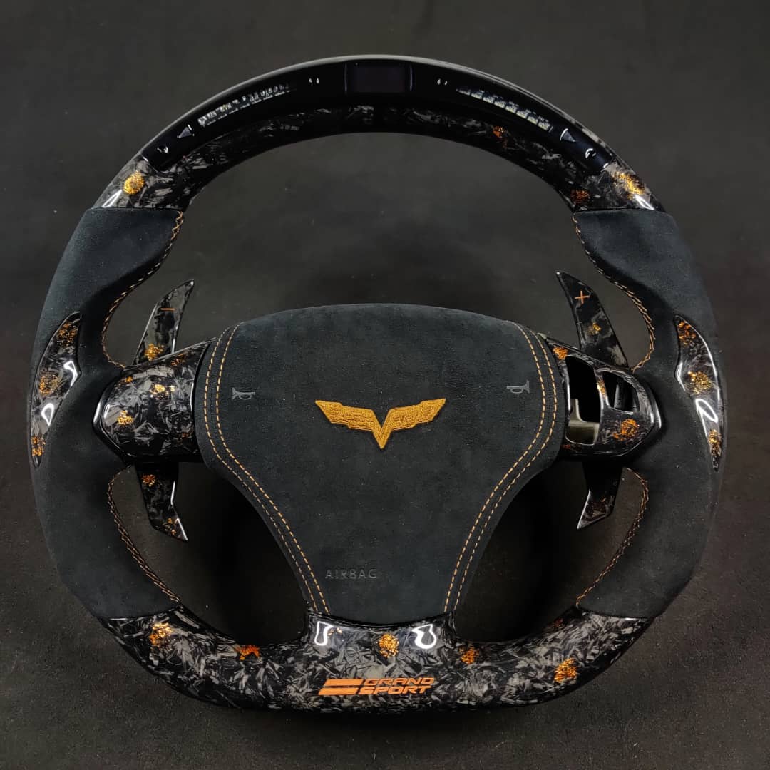 2006-2013 C6 Corvette Custom Carbon Fiber Steering Wheel - AutoLEDTech.com