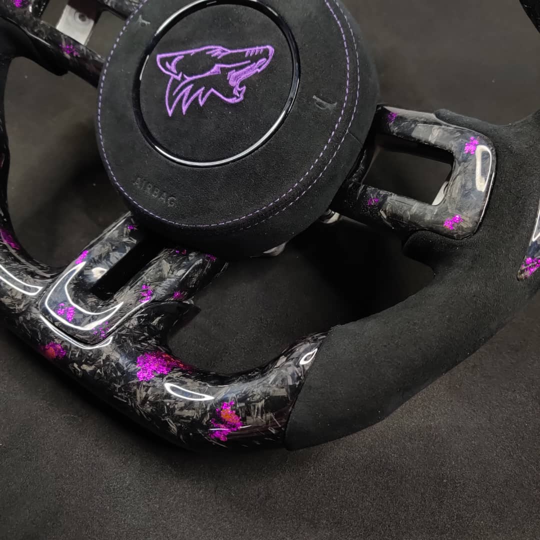 2015-2023 Ford Mustang Carbon Fiber Steering Wheel - AutoLEDTech.com