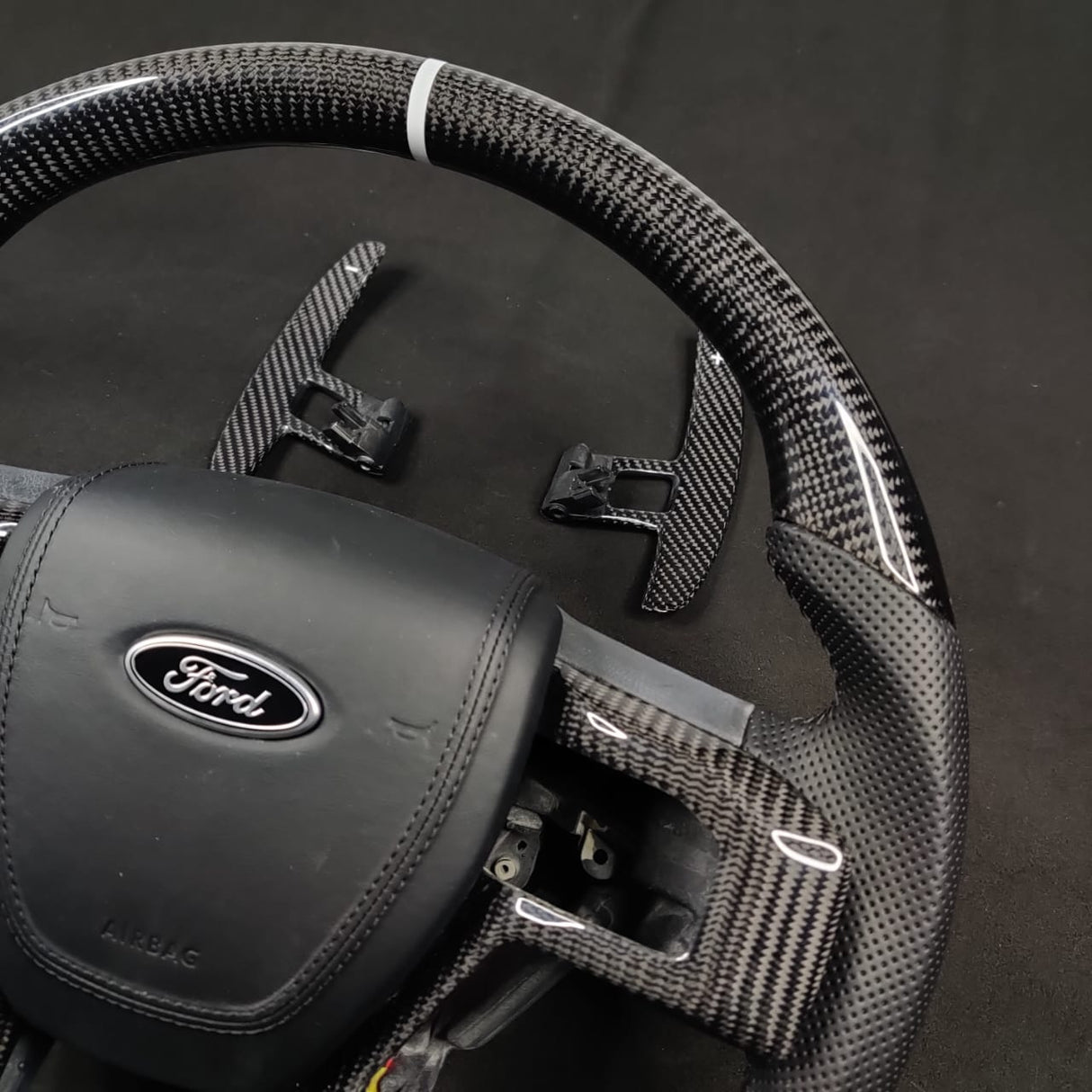 2015-2020 Ford Raptor F150 Custom Carbon Fiber Steering Wheel - AutoLEDTech.com
