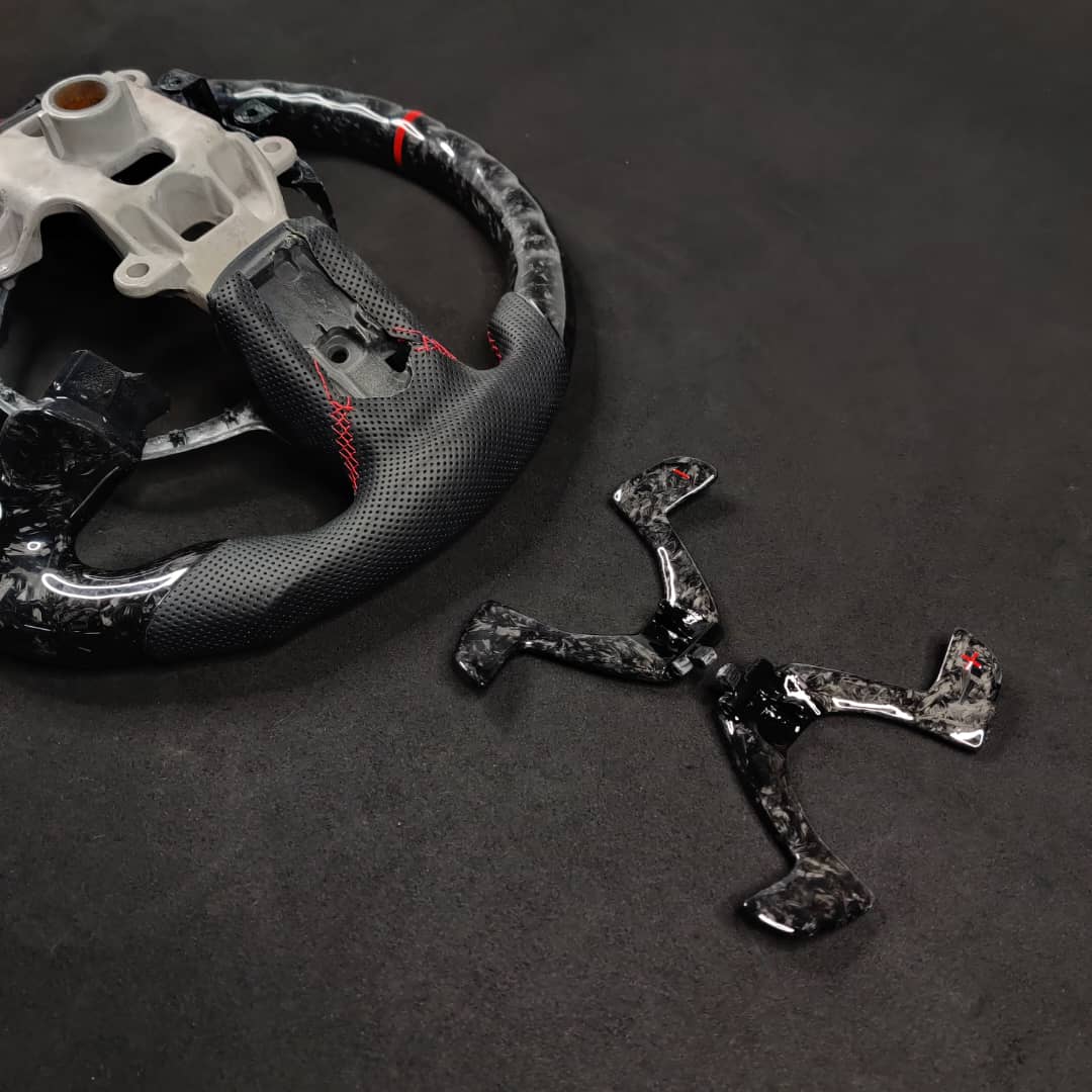 2021-2026+ Ram TRX 1500 Custom Carbon Fiber Steering Wheel - AutoLEDTech.com