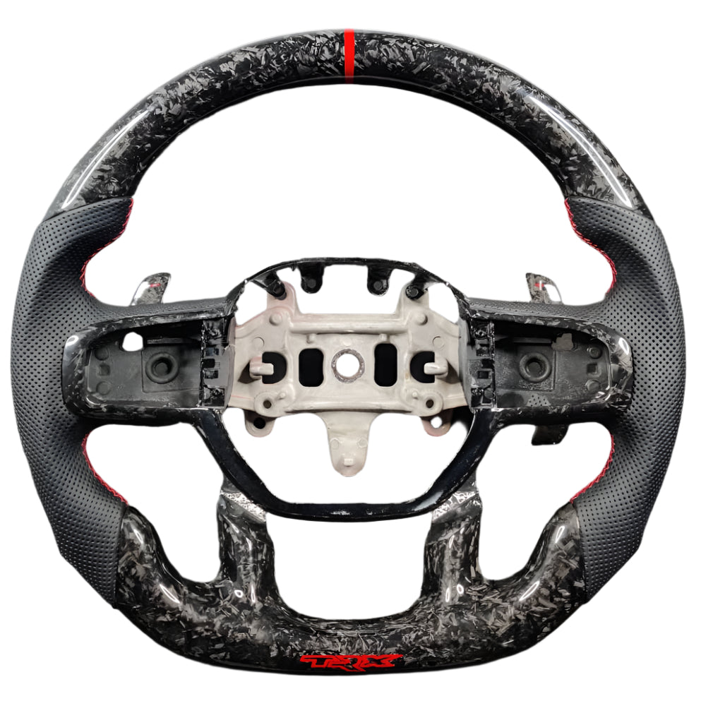 2021-2026+ Ram TRX 1500 Custom Carbon Fiber Steering Wheel - AutoLEDTech.com