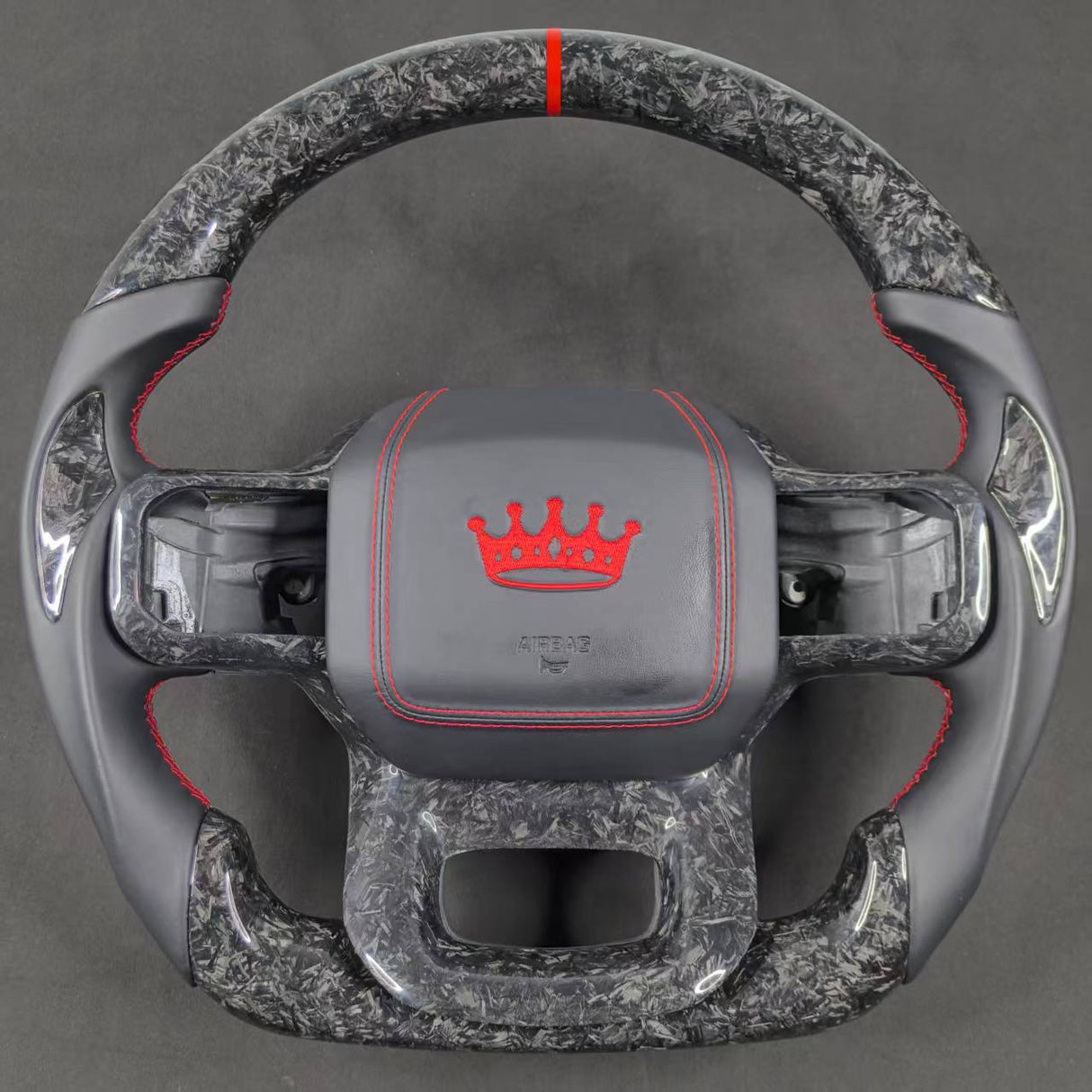 2021-2026+ Ford F150 & Raptor Custom Carbon Fiber LED Steering Wheel - AutoLEDTech.com