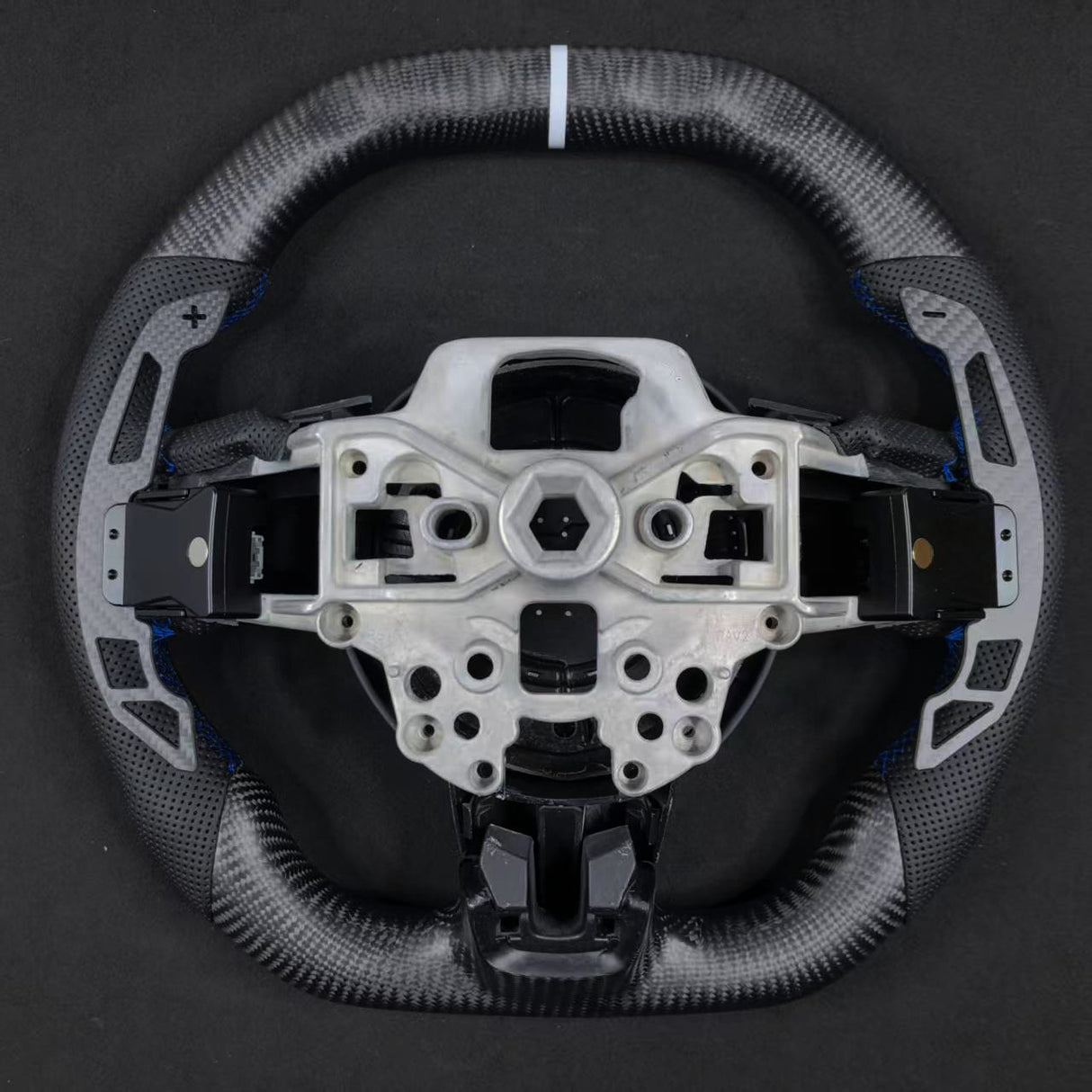 2015-2023 Ford Mustang Carbon Fiber Steering Wheel - AutoLEDTech.com