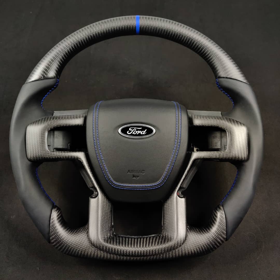 2015-2020 Ford Raptor F150 Custom Carbon Fiber Steering Wheel - AutoLEDTech.com