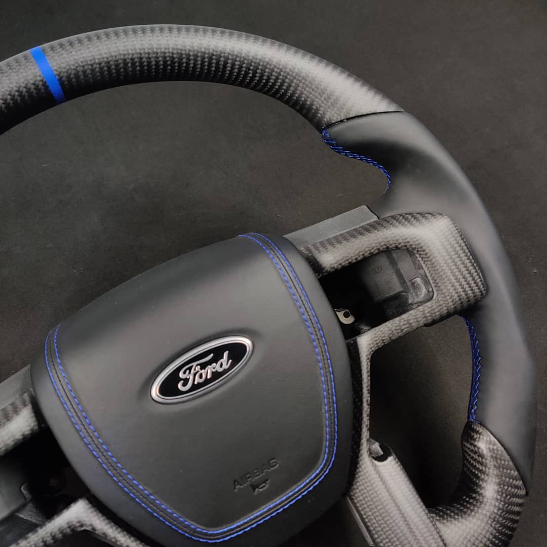 2015-2020 Ford Raptor F150 Custom Carbon Fiber Steering Wheel - AutoLEDTech.com