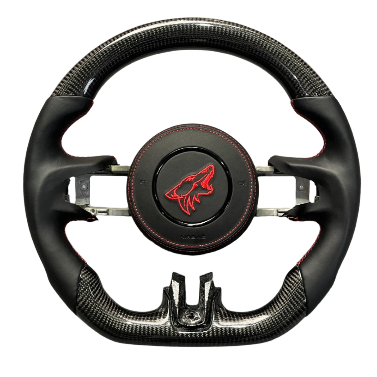 2015-2023 Ford Mustang Carbon Fiber Steering Wheel - AutoLEDTech.com