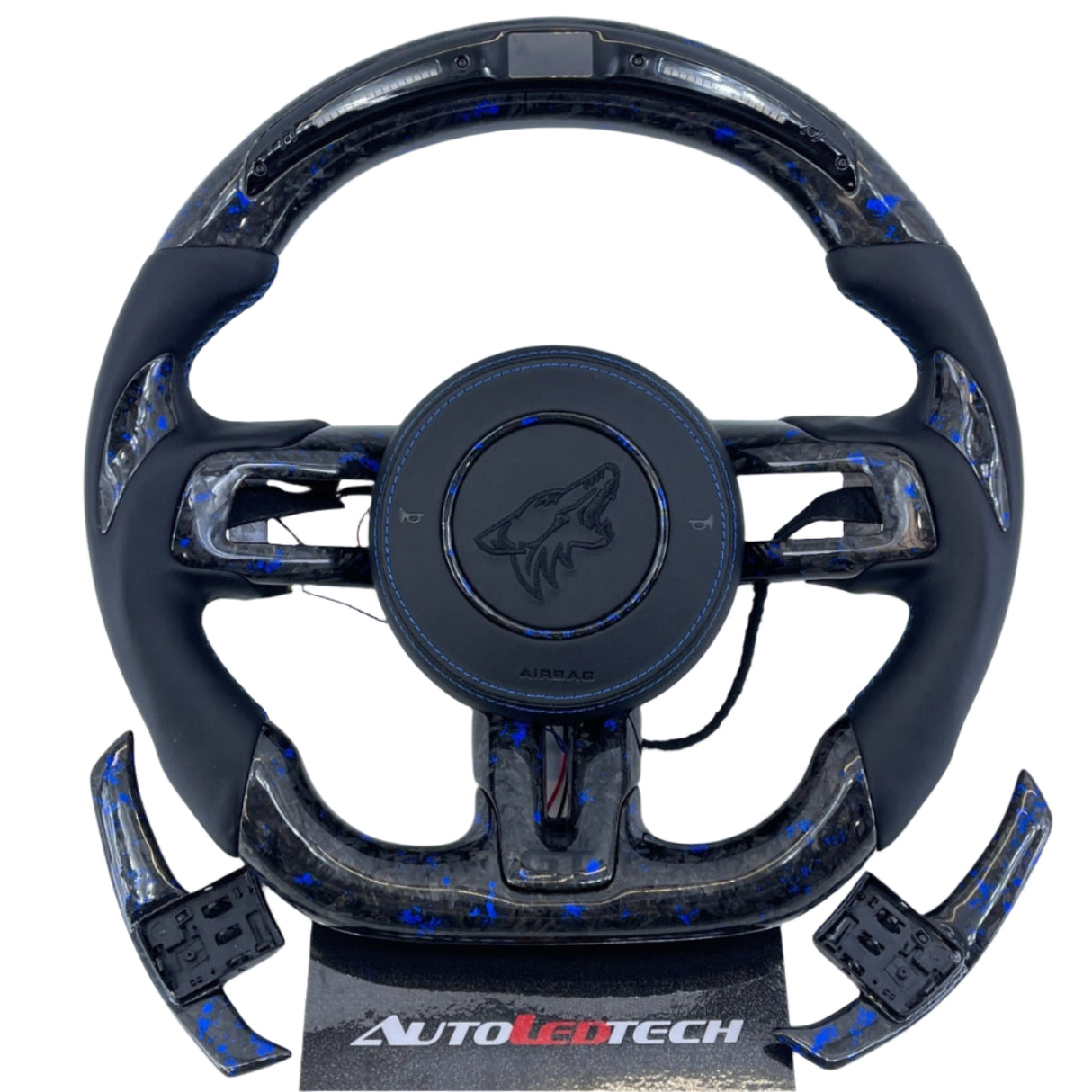 2015-2023 Ford Mustang Carbon Fiber Steering Wheel - AutoLEDTech.com
