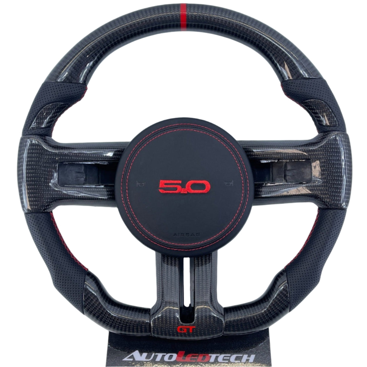 2005-2014 Ford Mustang Carbon Fiber Steering Wheel - AutoLEDTech.com