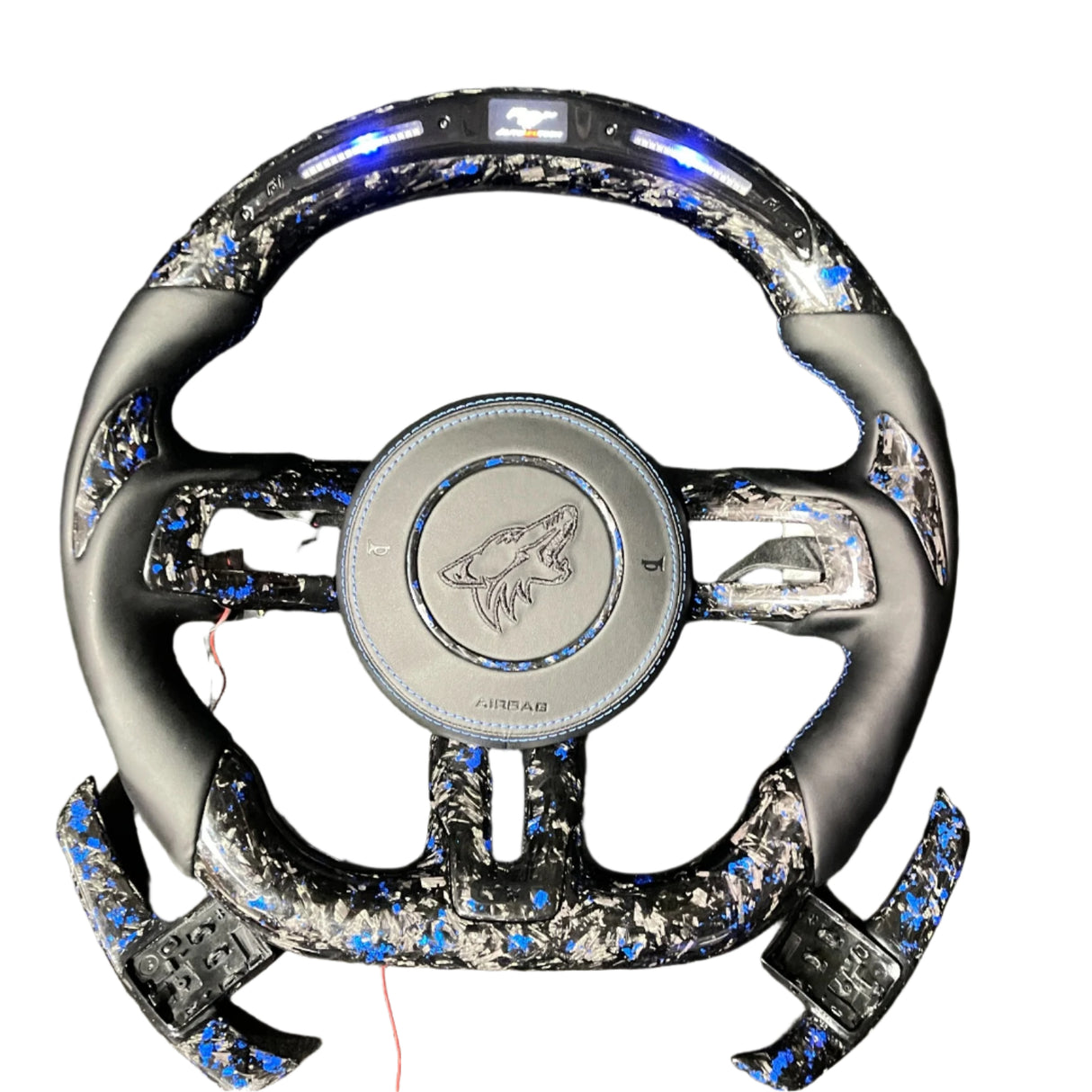 2015-2023 Ford Mustang Carbon Fiber Steering Wheel - AutoLEDTech.com