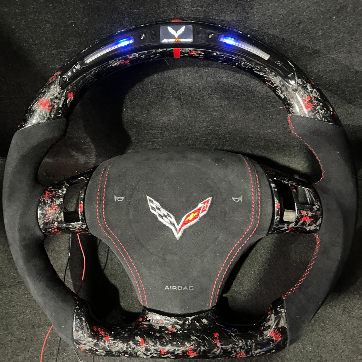 2006-2013 C6 Corvette Custom Carbon Fiber Steering Wheel - AutoLEDTech.com