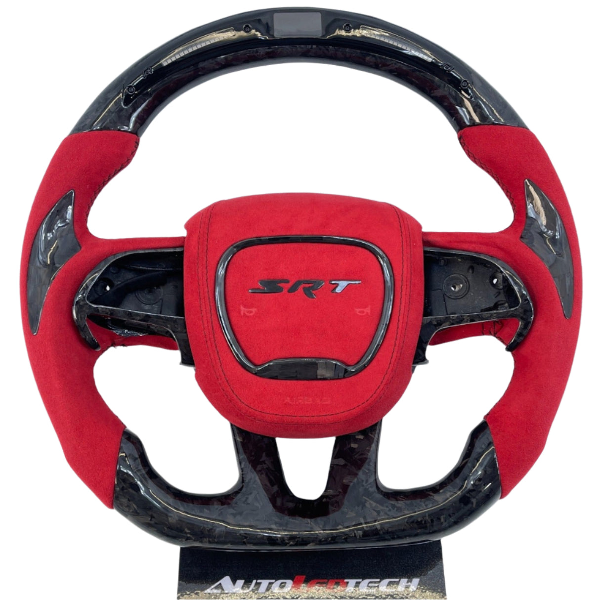 2015-2023 Dodge Charger Challenger Custom Carbon Fiber LED Steering Wheel - AutoLEDTech.com