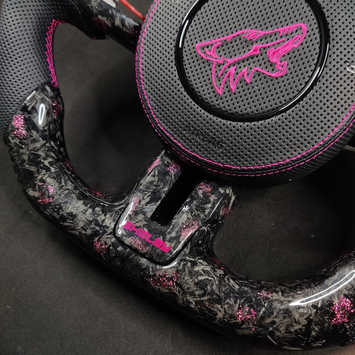 2015-2023 Ford Mustang Carbon Fiber Steering Wheel - AutoLEDTech.com