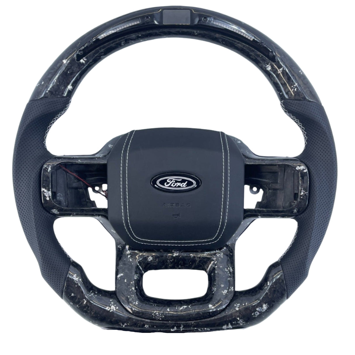 2021-2026+ Ford F150 & Raptor Custom Carbon Fiber LED Steering Wheel - AutoLEDTech.com