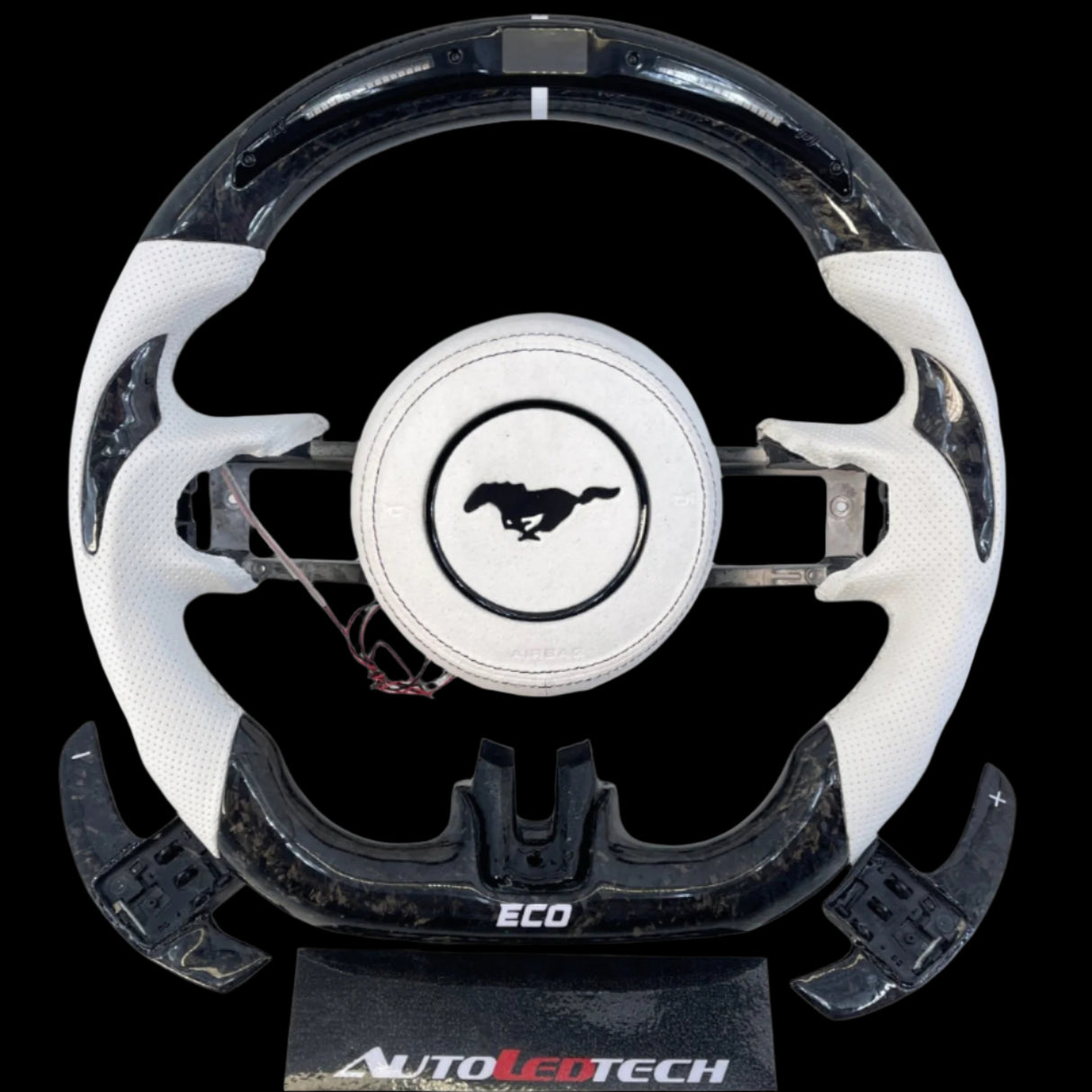 2015-2023 Ford Mustang Carbon Fiber Steering Wheel - AutoLEDTech.com