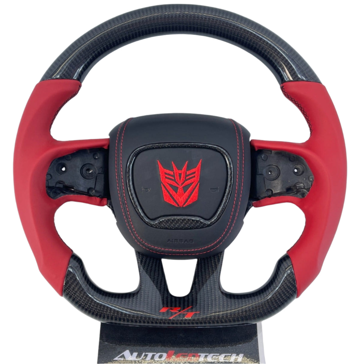 2015-2023 Dodge Charger Challenger Custom Carbon Fiber LED Steering Wheel - AutoLEDTech.com
